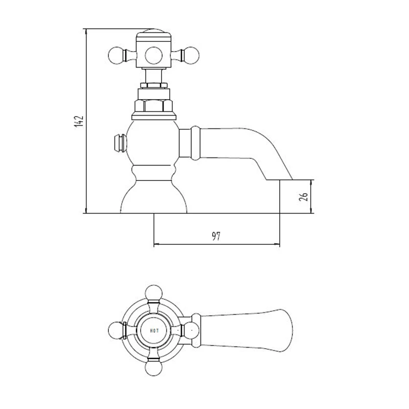 High Life Balmoral Pair Of Bath Pillar Taps 4 High Life Balmoral Pair Of Bath Pillar Taps - Image 2