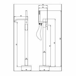 Vellamo City Freestanding Bath Shower Mixer With Shower Kit 7 Vellamo City Freestanding Bath Shower Mixer With Shower Kit -TAP WAREHOUSE Shop 16729 tech