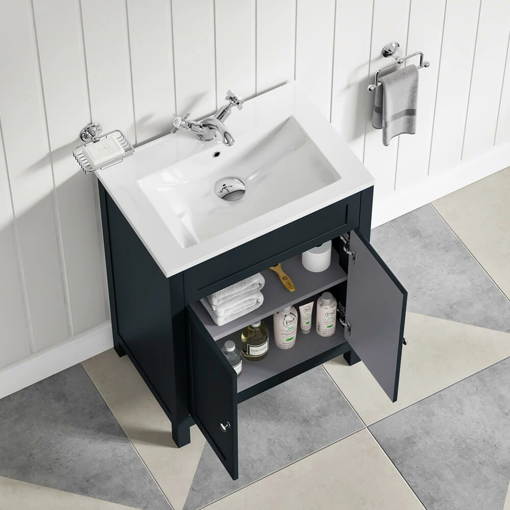 Butler & Rose Catherine Traditional 600mm Floorstanding Vanity Unit With Basin - Shadow Grey 13 Butler & Rose Catherine Traditional 600mm Floorstanding Vanity Unit With Basin - Shadow Grey - Image 11