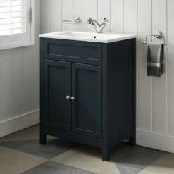 Butler & Rose Catherine Traditional 600mm Floorstanding Vanity Unit With Basin - Shadow Grey 29 Butler & Rose Catherine Traditional 600mm Floorstanding Vanity Unit With Basin - Shadow Grey -TAP WAREHOUSE Shop 600mm butlerandrose catherine floorstanding traditional vanityunit shadowgrey lifestyle4