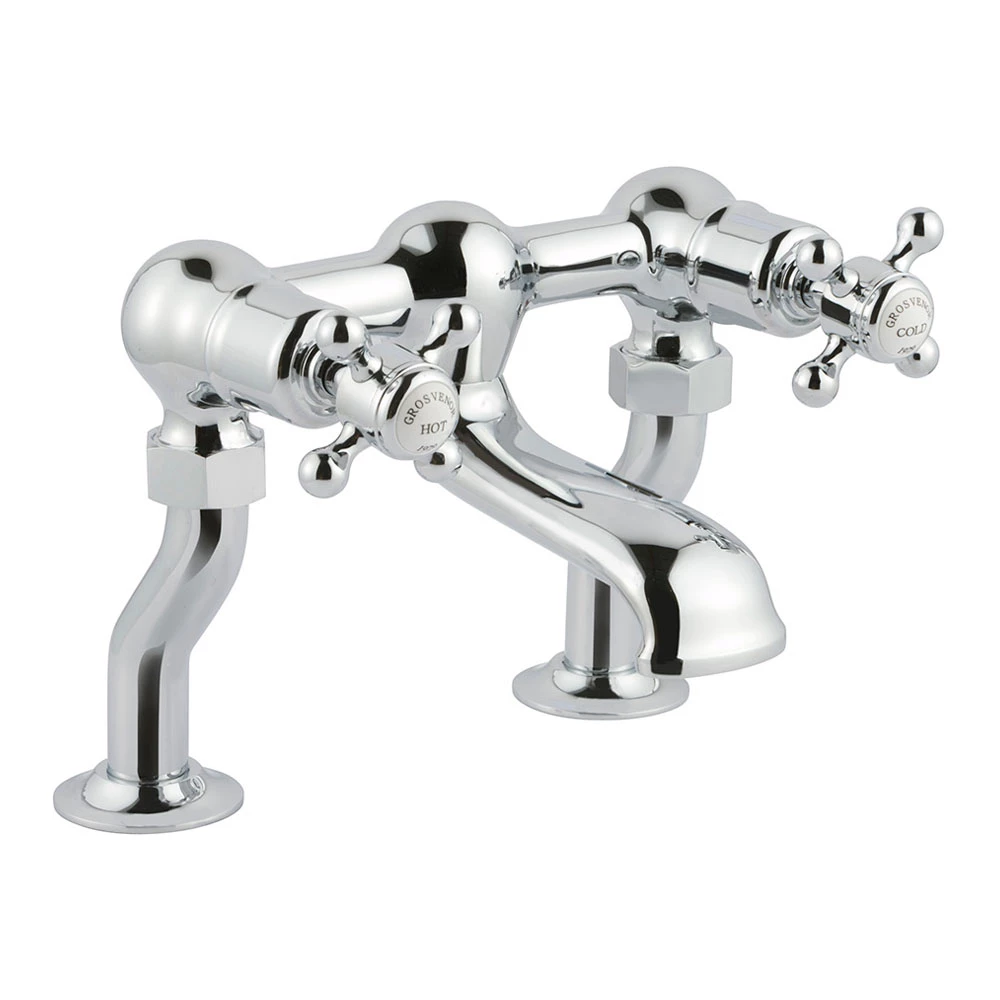 Butler & Rose Caledonia Crosshead Floorstanding Bath Filler - Nickel 4 Butler & Rose Caledonia Crosshead Floorstanding Bath Filler - Nickel - Image 2