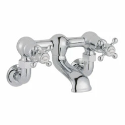 Butler & Rose Caledonia Crosshead Wall Mounted Bath Filler - Chrome
