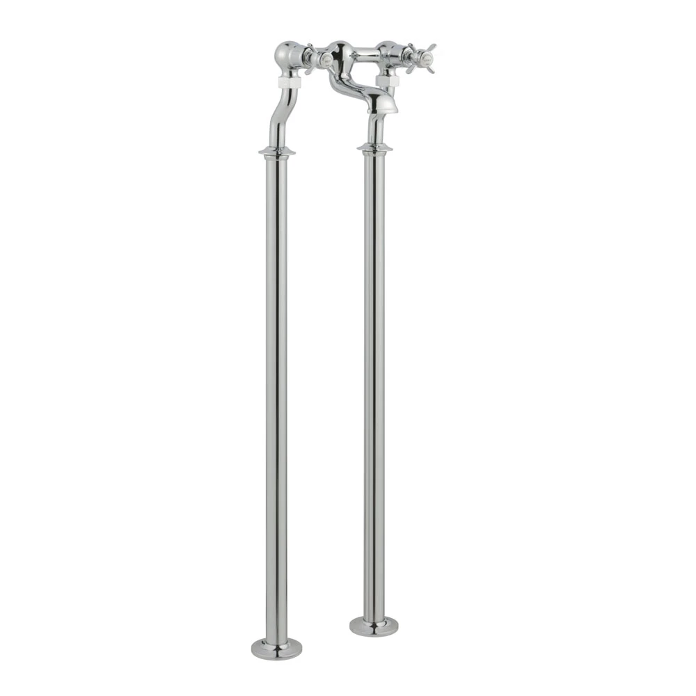 Butler & Rose Caledonia Pinch Floorstanding Bath Filler - Nickel 3 Butler & Rose Caledonia Pinch Floorstanding Bath Filler - Nickel
