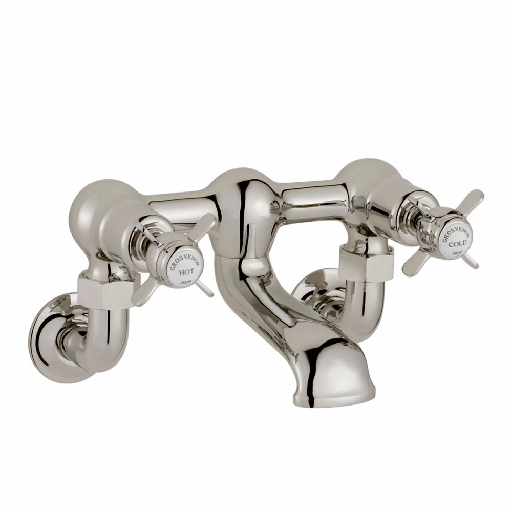 Butler & Rose Caledonia Pinch Wall Mounted Bath Filler - Nickel 4 Butler & Rose Caledonia Pinch Wall Mounted Bath Filler - Nickel - Image 2