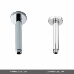 Brooke Concealed Shower Valve & Fixed Shower Head Package - 300mm Ceiling Shower Arm 13 Brooke Concealed Shower Valve & Fixed Shower Head Package - 300mm Ceiling Shower Arm -TAP WAREHOUSE Shop addison shower arm options cutout