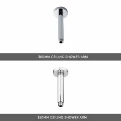 Adele Concealed Shower Valve, Fixed Head & Shower Handset - 300mm Arm 13 Adele Concealed Shower Valve, Fixed Head & Shower Handset - 300mm Arm -TAP WAREHOUSE Shop adele ceiling shower arm options