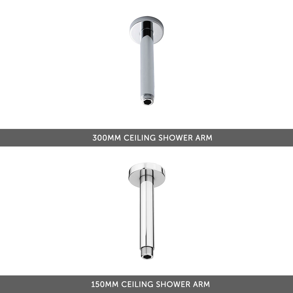 Adele Concealed Shower Valve, Fixed Head & Shower Handset - 300mm Arm 7 Adele Concealed Shower Valve, Fixed Head & Shower Handset - 300mm Arm - Image 5