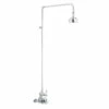Nuie Traditional Twin Exposed Thermostatic Shower Valve & Rigid Riser Kit -TAP WAREHOUSE Shop ag302 jty027