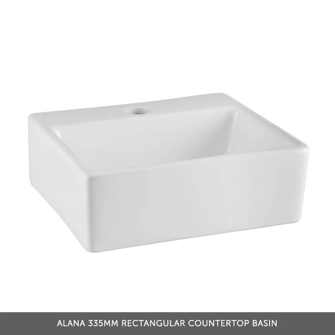 Emily 600mm Gloss White Wall Mounted 1 Drawer Vanity Unit With Matt Black Handle And Alana 460mm Countertop Basin 5 Emily 600mm Gloss White Wall Mounted 1 Drawer Vanity Unit With Matt Black Handle And Alana 460mm Countertop Basin - Image 3