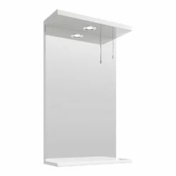 Vellamo Alpine 450mm Illuminated Mirror With Built-In Shelf