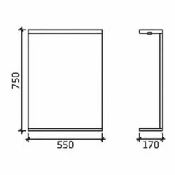 Vellamo Alpine 550mm Illuminated Mirror -TAP WAREHOUSE Shop alpine 550mm mirror prc112 tech