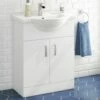 Vellamo Alpine 650mm Floorstanding Vanity Unit & Basin - Gloss White 2 Vellamo Alpine 650mm Floorstanding Vanity Unit & Basin - Gloss White -TAP WAREHOUSE Shop alpine 650 vanity unit hero 1
