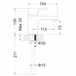 Proflow Altera Basin Mixer Tap With Clicker Waste -TAP WAREHOUSE Shop altera basin mixer tech