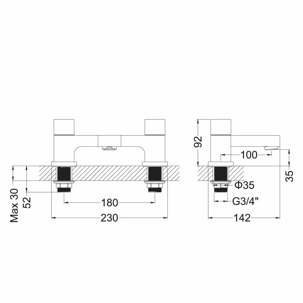 Proflow Altera Bath Filler Tap 4 Proflow Altera Bath Filler Tap - Image 2