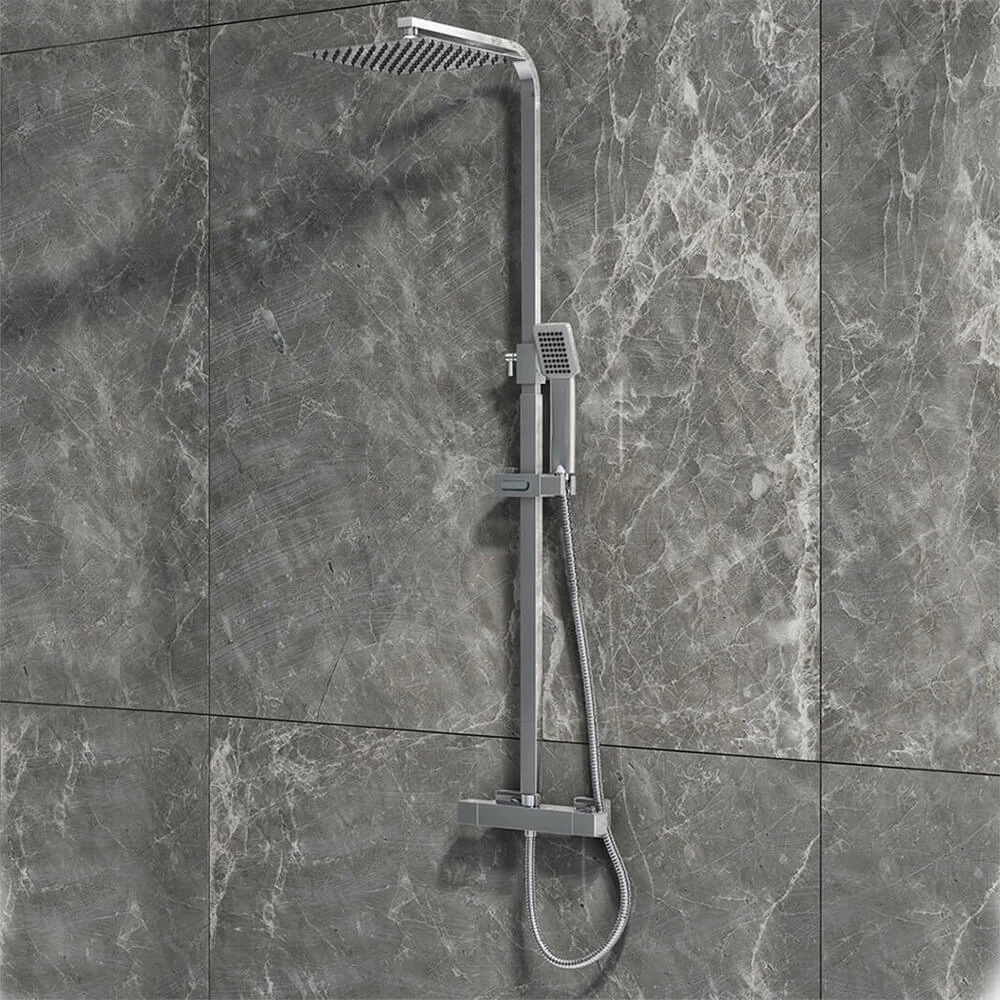 Andrew Square Thermostatic Bar Shower Valve & Rigid Riser Kit 4 Andrew Square Thermostatic Bar Shower Valve & Rigid Riser Kit - Image 2