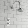 Arabella Traditional Concealed Shower Valve & 200mm Fixed Shower Head - 313mm Curved Wall Arm