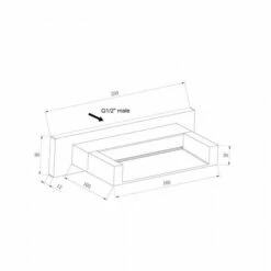 Vellamo Reve Wide Wall Mounted Waterfall Bath Spout -TAP WAREHOUSE Shop auwfbstech