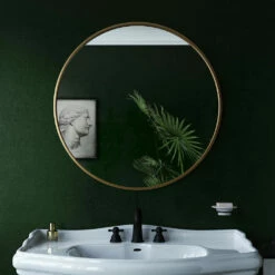 Origins Living Docklands Round Mirror - 600mm - Black