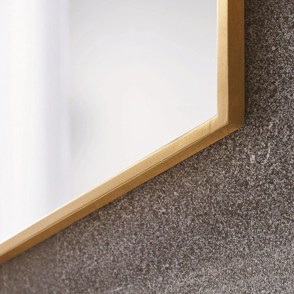 Origins Living Docklands Rectangular Mirror 800x500mm - Brushed Brass 5 Origins Living Docklands Rectangular Mirror 800x500mm - Brushed Brass - Image 3