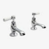Hudson Reed White Topaz Lever Bath Pillar Taps -TAP WAREHOUSE Shop bc302dl cutout