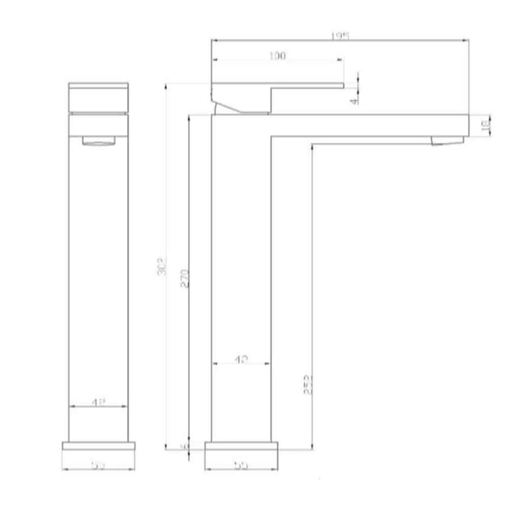 Sagittarius Blade Tall Basin Mixer With Clicker Waste 6 Sagittarius Blade Tall Basin Mixer With Clicker Waste - Image 4