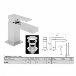 Sagittarius Blade Cloakroom Basin Mixer With Clicker Waste 5 Sagittarius Blade Cloakroom Basin Mixer With Clicker Waste -TAP WAREHOUSE Shop bl306 tech