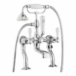Crosswater Belgravia Lever Deck Mounted Bath Shower Mixer With Handset Kit