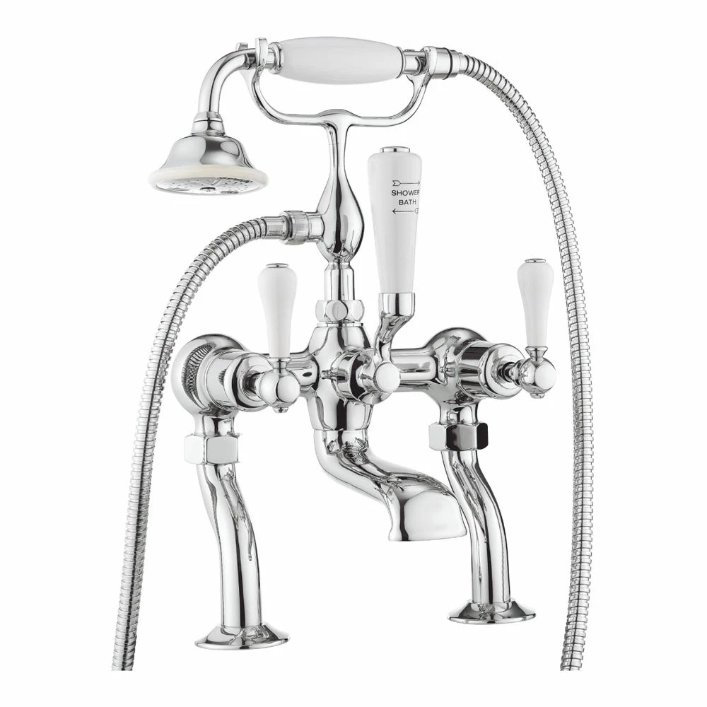 Crosswater Belgravia Lever Deck Mounted Bath Shower Mixer With Handset Kit 3 Crosswater Belgravia Lever Deck Mounted Bath Shower Mixer With Handset Kit