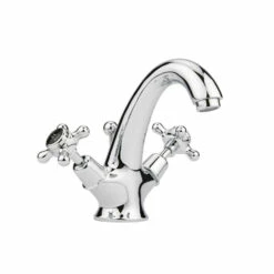 Hudson Reed Topaz Black Crosshead Mono Basin Mixer With Pop-Up Waste