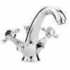 Hudson Reed Black Topaz Crosshead Mono Basin Mixer With Pop-Up Waste -TAP WAREHOUSE Shop blacktopaz bc405hx