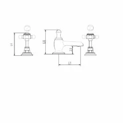 Hudson Reed Black Topaz Crosshead 3 Tap Hole Basin Mixer With Hexagonal Collars & Waste 5 Hudson Reed Black Topaz Crosshead 3 Tap Hole Basin Mixer With Hexagonal Collars & Waste -TAP WAREHOUSE Shop blacktopaz bc407hxspec