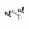 Hudson Reed Black Topaz Lever Bath Spout With Hexagonal Collars - Chrome/Black 1 Hudson Reed Black Topaz Lever Bath Spout With Hexagonal Collars - Chrome/Black -TAP WAREHOUSE Shop blacktopaz bc409hl