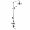 Hudson Reed Black Topaz Triple Exposed Thermostatic Shower Valve With Rigid Riser Kit & Spout - Chrome/Black 2 Hudson Reed Black Topaz Triple Exposed Thermostatic Shower Valve With Rigid Riser Kit & Spout - Chrome/Black -TAP WAREHOUSE Shop blacktopaz btsvt103