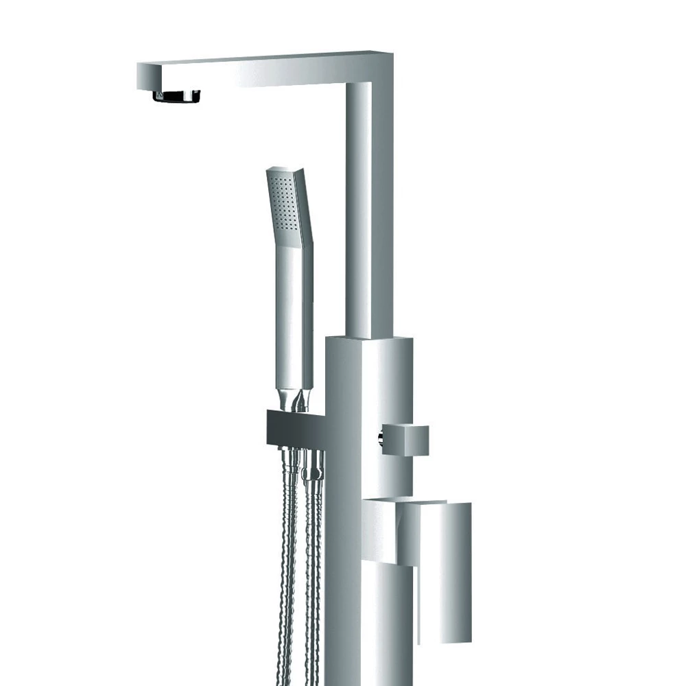 Sagittarius Blade Floor Mounted Bath Shower Mixer With Shower Kit 4 Sagittarius Blade Floor Mounted Bath Shower Mixer With Shower Kit - Image 2