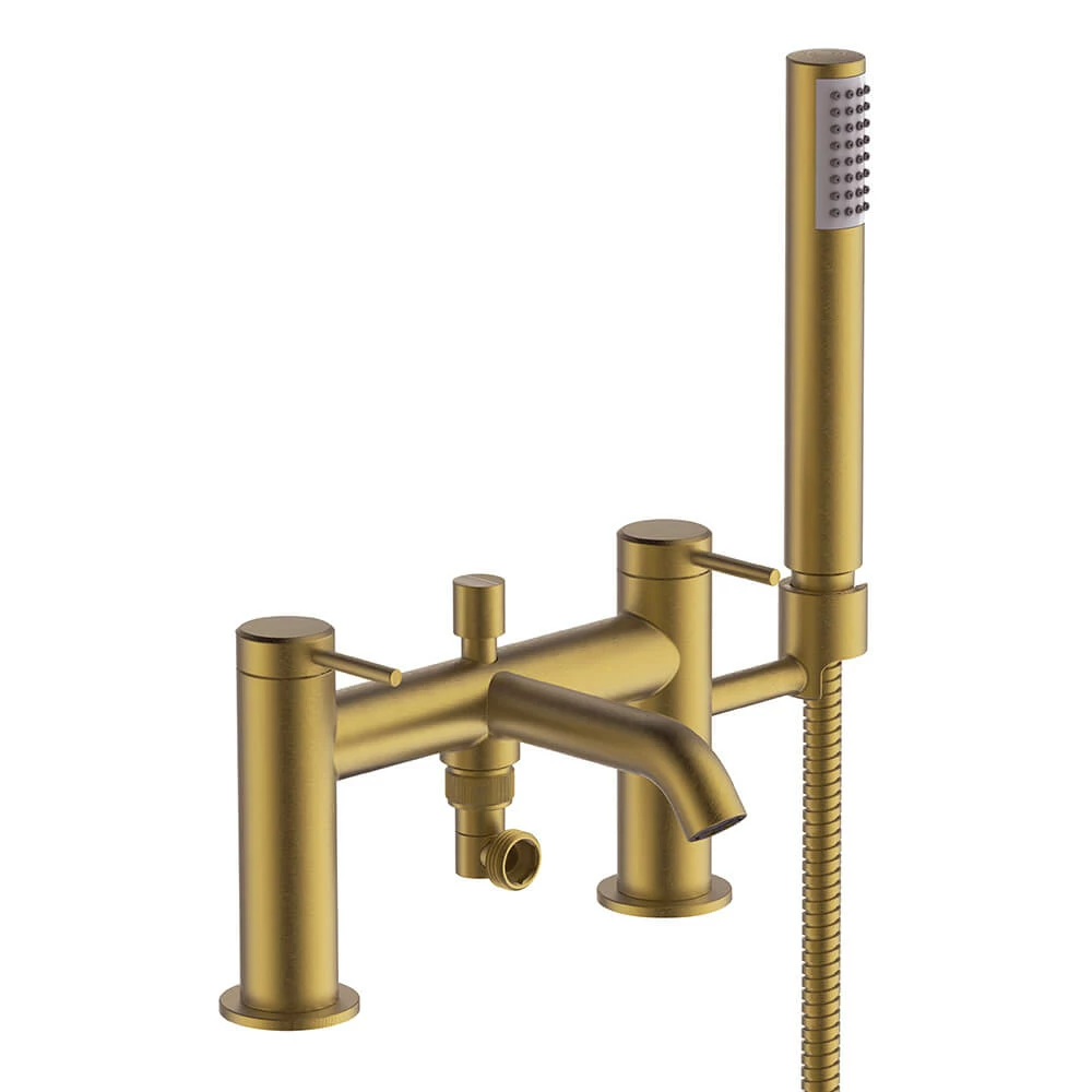 Britton Bathrooms Hoxton Bath Shower Mixer Tap - Brushed Brass 5 Britton Bathrooms Hoxton Bath Shower Mixer Tap - Brushed Brass - Image 3