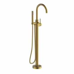 Britton Bathrooms Hoxton Floorstanding Bath Shower Mixer Tap - Brushed Brass 10 Britton Bathrooms Hoxton Floorstanding Bath Shower Mixer Tap - Brushed Brass -TAP WAREHOUSE Shop britton bathrooms hoxton brushed brass floorstanding bath shower mixer cutout