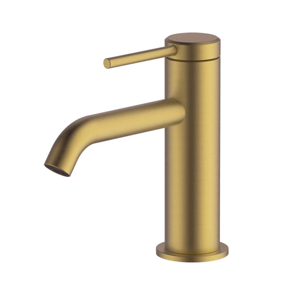 Britton Bathrooms Hoxton Slim Basin Mixer Tap - Brushed Brass 7 Britton Bathrooms Hoxton Slim Basin Mixer Tap - Brushed Brass - Image 5