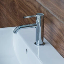 Britton Bathrooms Hoxton Slim Basin Mixer Tap - Chrome 16 Britton Bathrooms Hoxton Slim Basin Mixer Tap - Chrome -TAP WAREHOUSE Shop britton bathrooms hoxton chrome slim basin mixer tap lifestyle