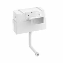 Britton Bathrooms Hoxton Dual Flush Plate And Cistern - Brushed Brass -TAP WAREHOUSE Shop britton bathrooms hoxton cistern cutout