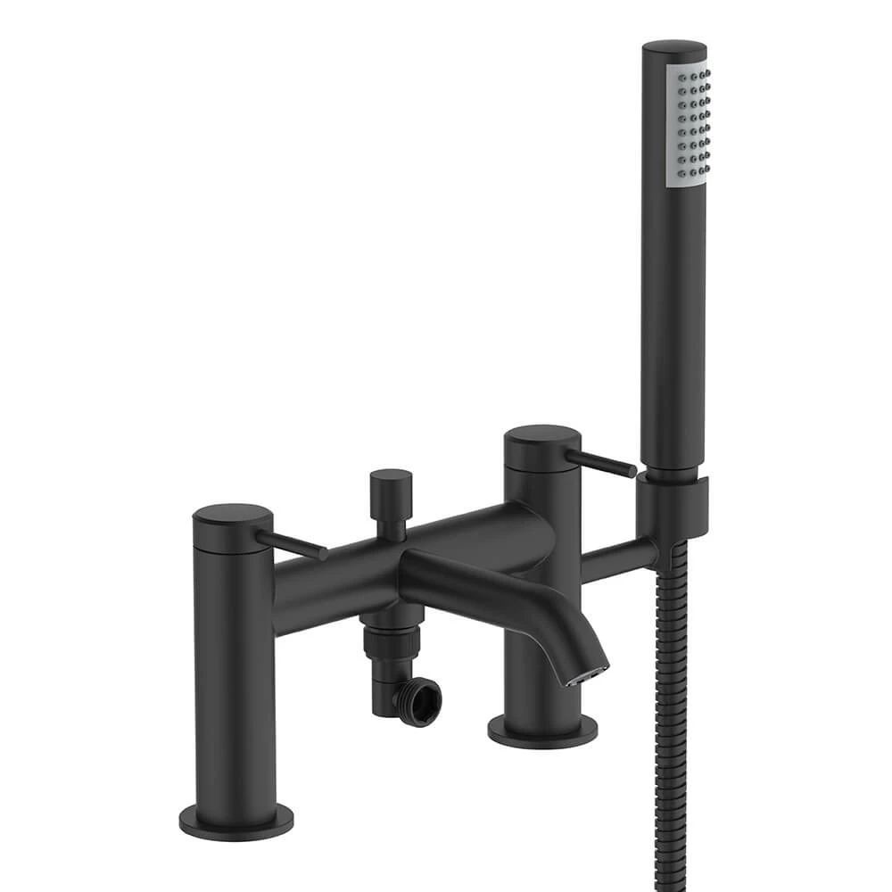 Britton Bathrooms Hoxton Bath Shower Mixer Tap - Matt Black 4 Britton Bathrooms Hoxton Bath Shower Mixer Tap - Matt Black - Image 2
