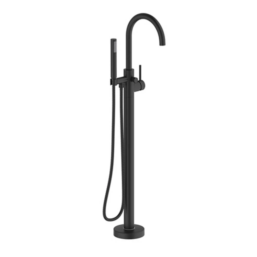 Britton Bathrooms Hoxton Floorstanding Bath Shower Mixer Tap - Matt Black 4 Britton Bathrooms Hoxton Floorstanding Bath Shower Mixer Tap - Matt Black - Image 2