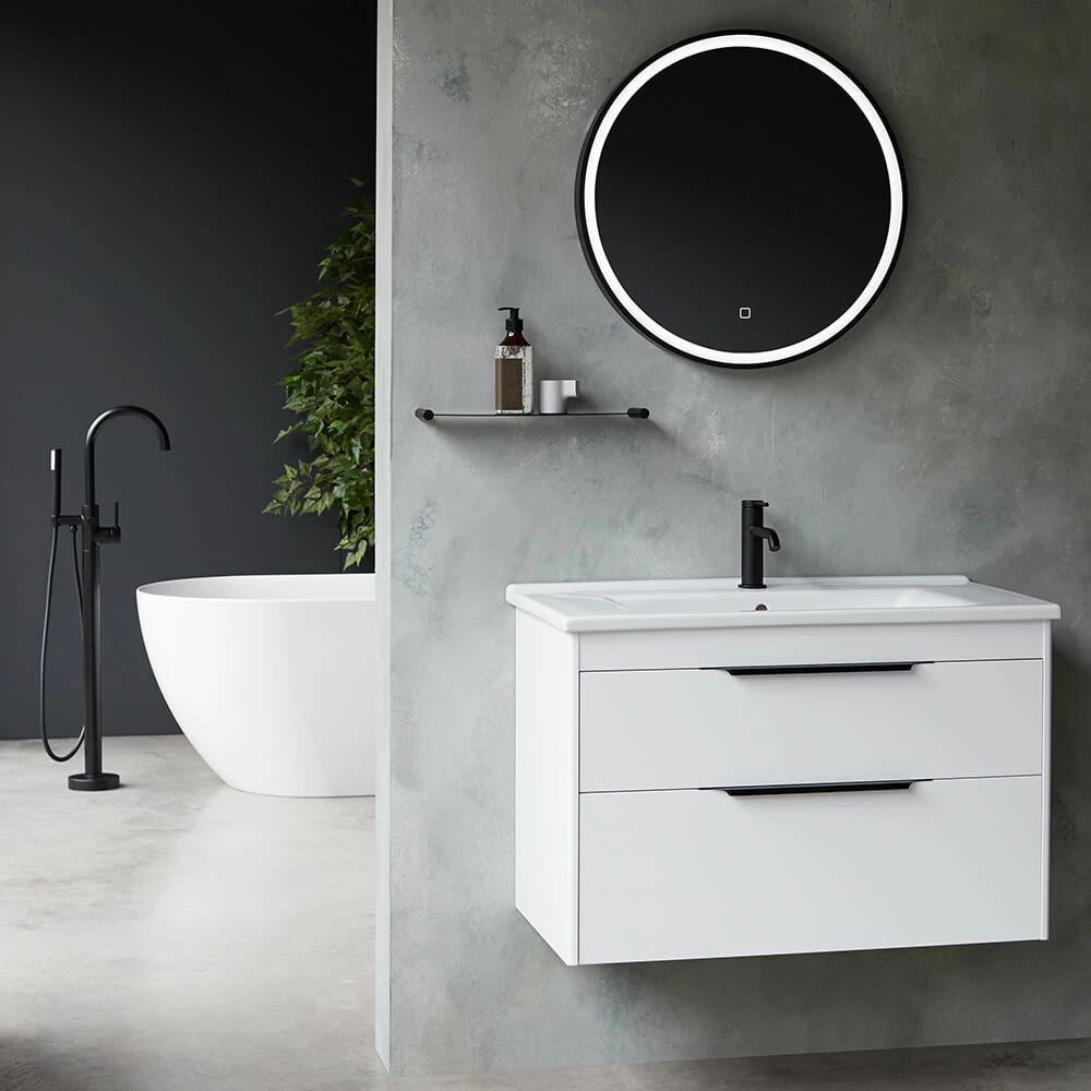Britton Bathrooms Hoxton Floorstanding Bath Shower Mixer Tap - Matt Black 5 Britton Bathrooms Hoxton Floorstanding Bath Shower Mixer Tap - Matt Black - Image 3