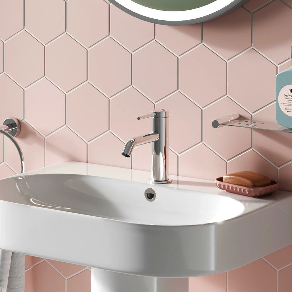 Britton Bathrooms Hoxton Slim Basin Mixer Tap - Chrome 6 Britton Bathrooms Hoxton Slim Basin Mixer Tap - Chrome - Image 4