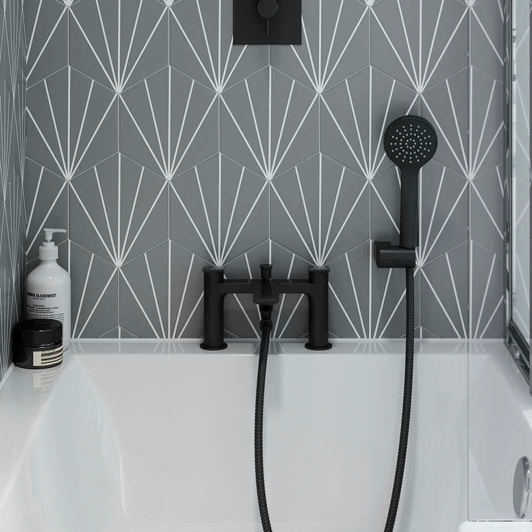 Britton Bathrooms Greenwich Bath Shower Mixer Tap - Matt Black 5 Britton Bathrooms Greenwich Bath Shower Mixer Tap - Matt Black - Image 3
