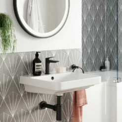 Britton Bathrooms Greenwich Mono Basin Mixer Tap - Matt Black 10 Britton Bathrooms Greenwich Mono Basin Mixer Tap - Matt Black -TAP WAREHOUSE Shop britton greenwich mono basin tap matt black lifestyle 3