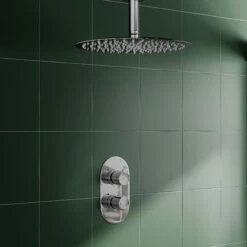 Brooke Concealed Shower Valve & Fixed Shower Head Package - 300mm Ceiling Shower Arm