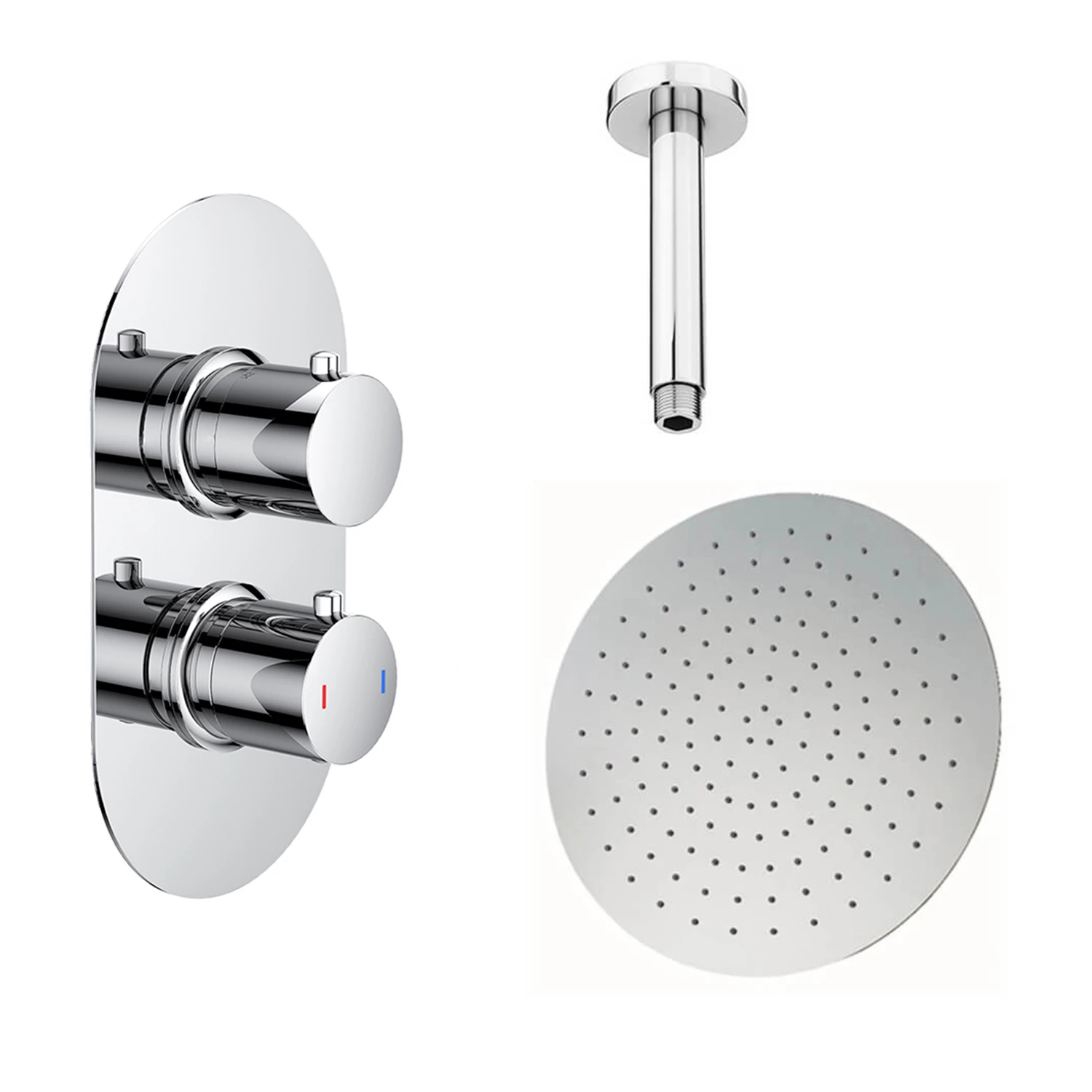 Brooke Concealed Shower Valve & Fixed Shower Head Package - 300mm Ceiling Shower Arm 4 Brooke Concealed Shower Valve & Fixed Shower Head Package - 300mm Ceiling Shower Arm - Image 2