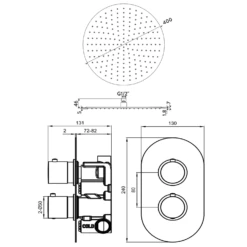 Brooke Concealed Shower Valve & Fixed Shower Head Package - 300mm Ceiling Shower Arm 15 Brooke Concealed Shower Valve & Fixed Shower Head Package - 300mm Ceiling Shower Arm -TAP WAREHOUSE Shop brooke shower valve fixed head 150 arm kit tech v3