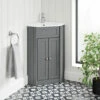 Butler & Rose Catherine Corner Cloakroom Traditional Vanity Unit - Matt Grey 2 Butler & Rose Catherine Corner Cloakroom Traditional Vanity Unit - Matt Grey -TAP WAREHOUSE Shop bulter rose catherine vanity unit corner 5