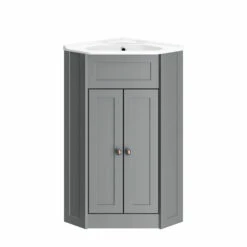 Butler & Rose Catherine Corner Cloakroom Traditional Vanity Unit - Matt Grey 14 Butler & Rose Catherine Corner Cloakroom Traditional Vanity Unit - Matt Grey -TAP WAREHOUSE Shop bulter rose catherine vanity unit corner 7